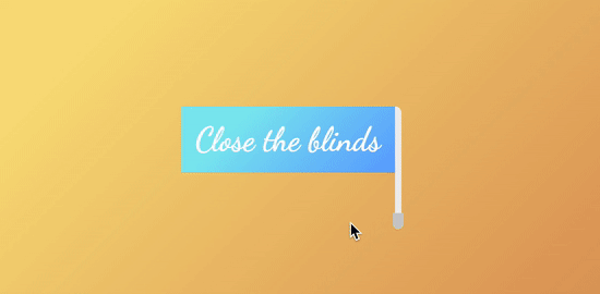 Solid drawing - Close the blinds