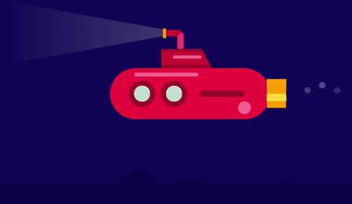 Secondary Action - Submarine Animation (Pure CSS)